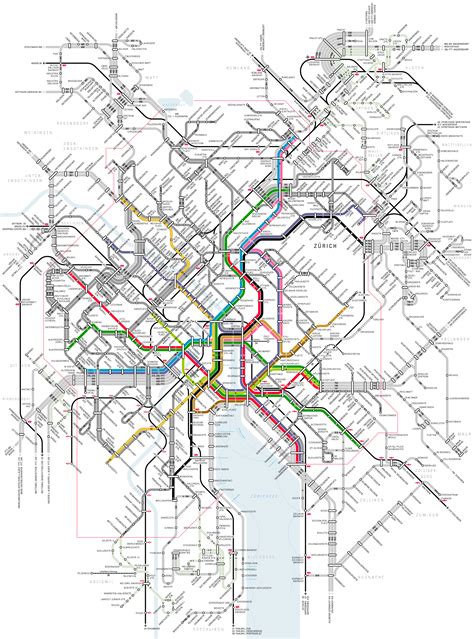 Zurich Tram Map - Zurich Germany • mappery