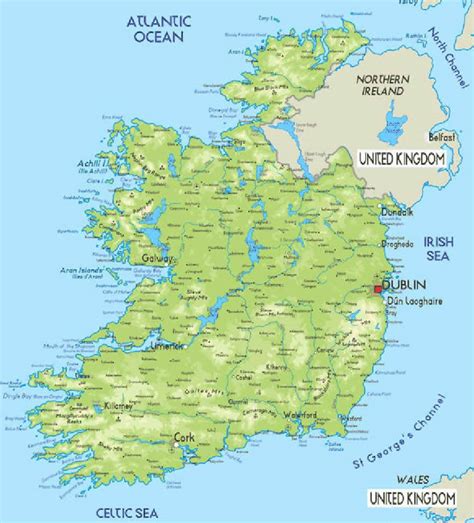 Ireland Major Cities Map