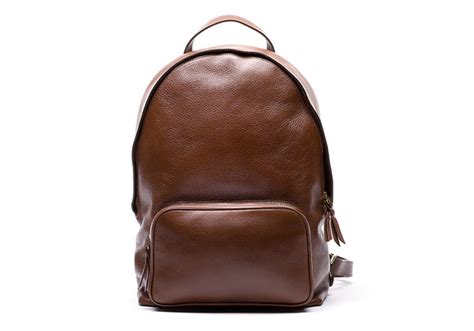 Leather Zipper Backpack - Handmade Leather Bag