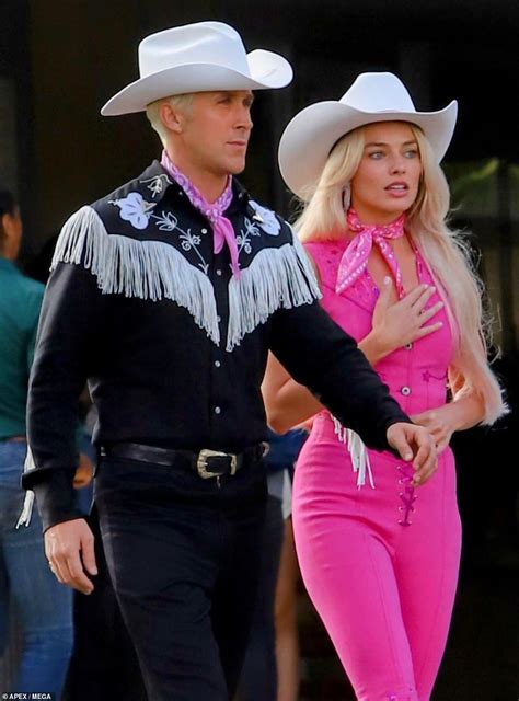 Barbie stars Ryan Gosling and Margot Robbie seen onset for first time as he plays Ken | Daily ...