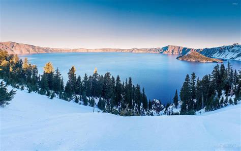 Winter at the Crater Lake, Oregon wallpaper - Nature wallpapers - #29568