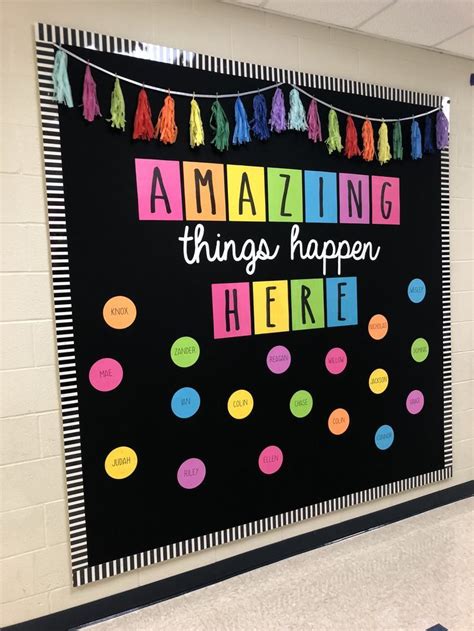 Colorful Bulletin Board | Diy classroom decorations, Diy classroom, Classroom board