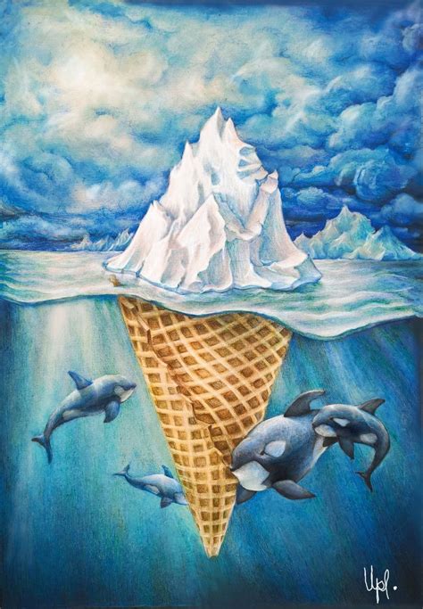 Lost ice cream in Arctic oceans by https://www.deviantart.com/upacers on @DeviantArt Surrealism ...