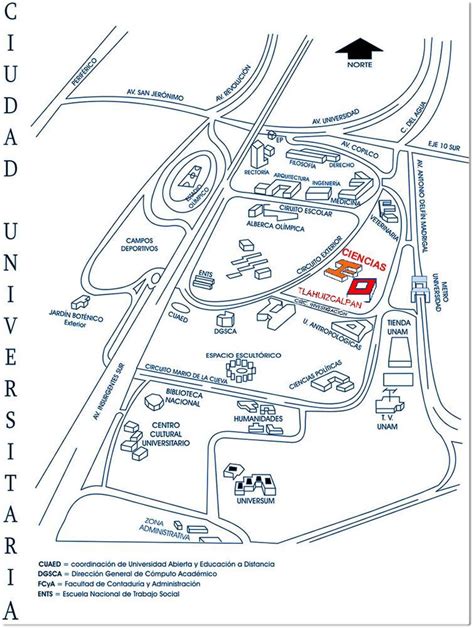 Unam Campus Map