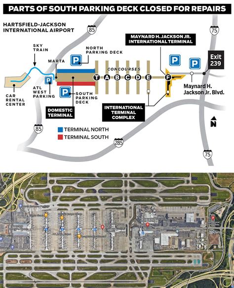 Parking Atlanta airport (ATL) map | Economy Fares