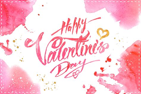 Happy Valentine's Day! Watercolor | Decorative Illustrations ~ Creative Market