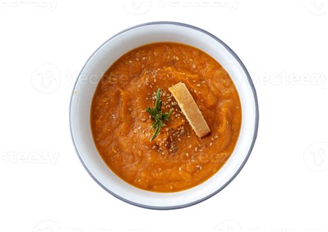 Free White bowl with tomato soup isolated on a transparent background 22696994 PNG with ...