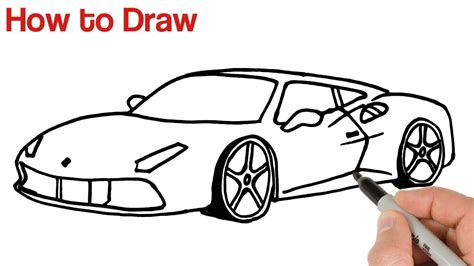 How To Draw A Cartoon Sports Car - Elementchampionship Jeffcoocctax