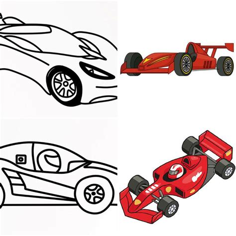 25 Easy Race Car Drawing Ideas - Draw a Race Car