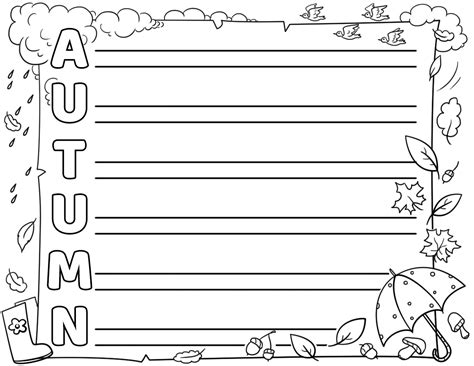 Autumn Acrostic Poem Template | Free Printable Papercraft Templates