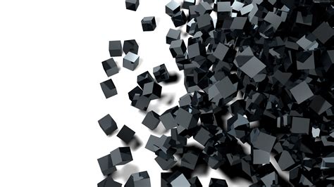 Wallpaper Cube, Glass, Black, 3d, 4k, Abstract - Black And White Abstract Wallpaper Iphone ...