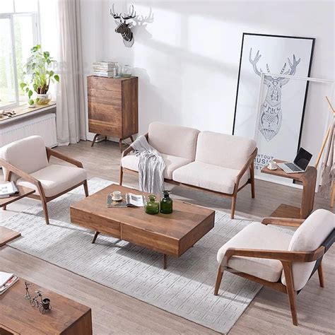 2016 Scandinavian Living Room Furniture Fabric Single Seater Wood Sofa Chairs - Buy Single ...