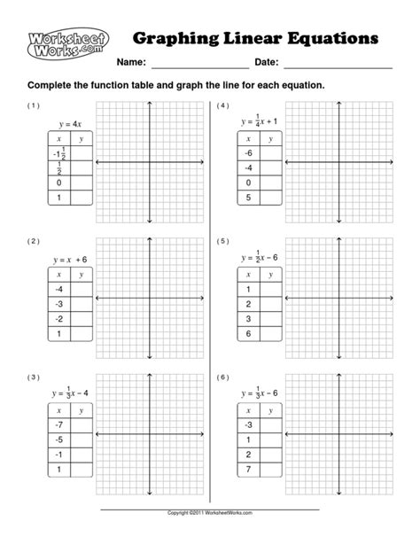 Finding The Equation Of A Line From A Graph Worksheets