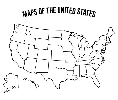 Printable Blank 50 States Map