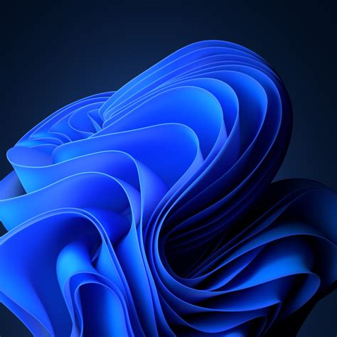 Windows 11 Blue Abstract Dark Mode 4K Wallpaper