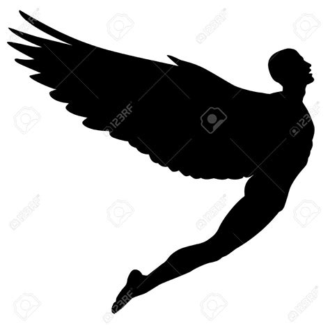 Flying Angel Silhouette at GetDrawings | Free download