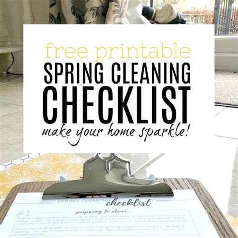 Spring Cleaning Checklist For Your Home [Free Printable]