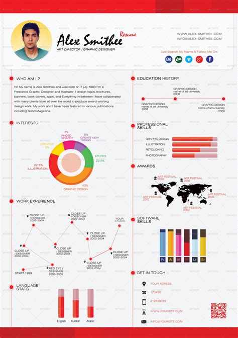 Infographic Word Resume Template Resume Templates Creative Market - Riset