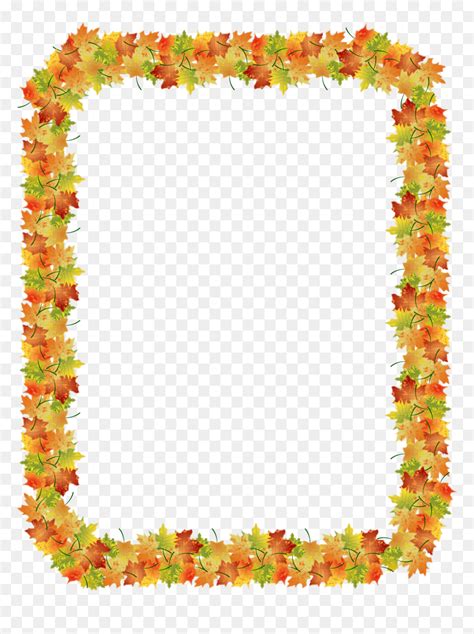 Autumn Leaf Border Clip Art, HD Png Download - vhv