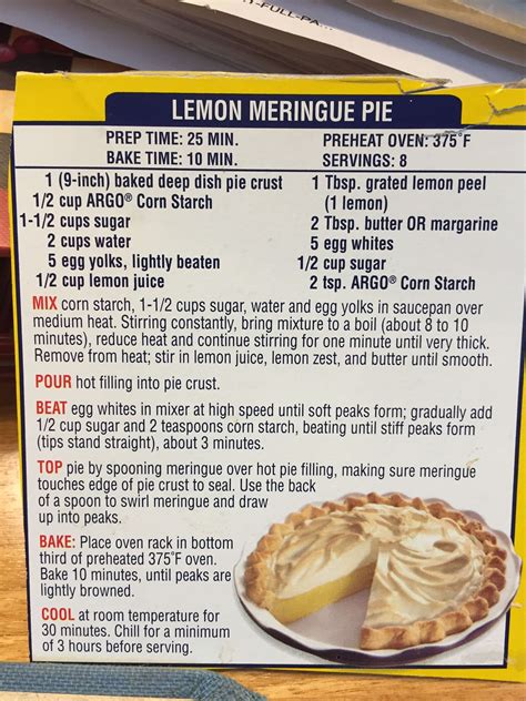 Lemon Meringue Pie Recipe