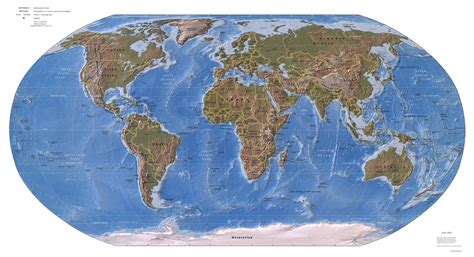 Large detailed political map of the World with relief and capitals - 2003 | World | Mapsland ...