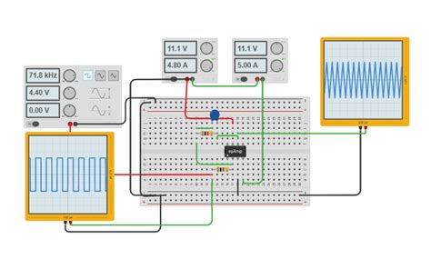 Circuit design Op amp as Integrator - Tinkercad