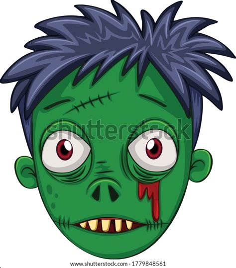 Zombie Face Cartoon Vector Art Illustration Stock Vector (Royalty Free) 1779848561 | Shutterstock