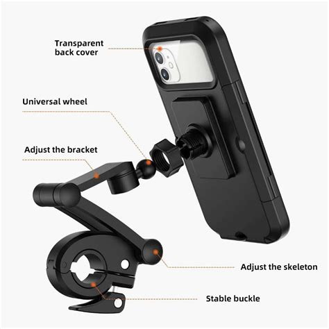 Mobile Phone Holder for Bicycle with IPX6 Waterproof Design | hotebike