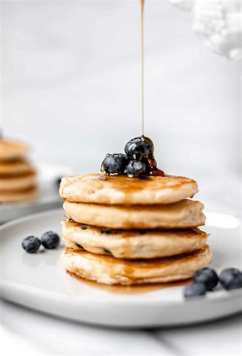 Fluffy Blueberry Pancakes - Delicious Little Bites