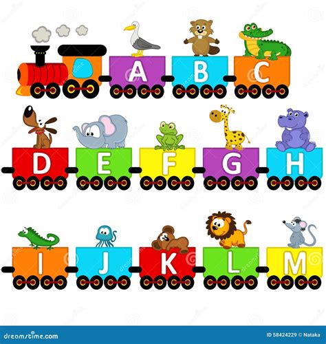 Alphabet Train Cartoon Vector | CartoonDealer.com #29347023