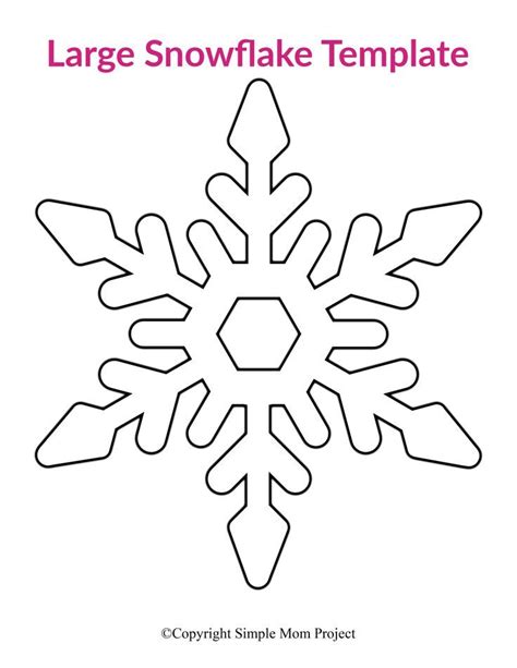 8 Free Printable Large Snowflake Templates , #birthdaycraftsforclassroom #Free #Large ...