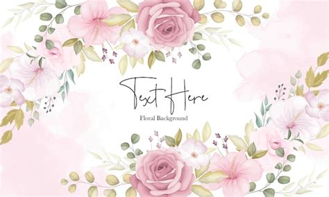 Free Vector | Beautiful soft floral background with dusty pink flowers