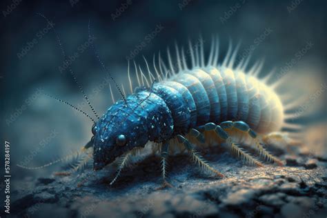 Electron microscope image of a dust mite created by generative AI Stock Illustration | Adobe Stock