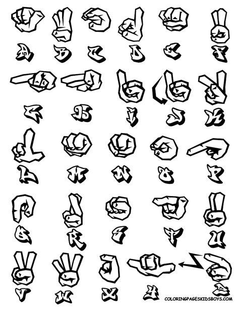 Graffiti Sign Language Alphabet : Letters A-Z | New Grafiti Makmu