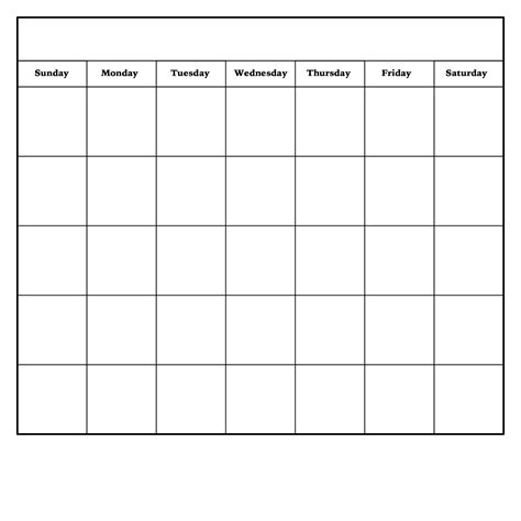 Monday To Sunday Calendar Template Writing Practice | Calendar Template Printable