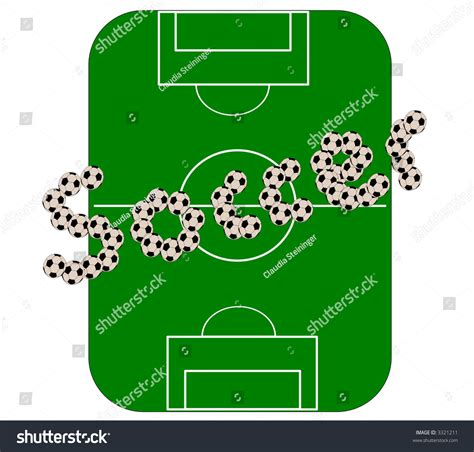 Illustration Football Pitch Vector Stock Vector (Royalty Free) 3321211 | Shutterstock