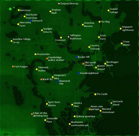 Fallout 4 Map Of Glowing Sea