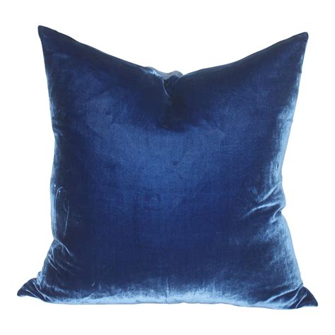 Royal Blue Velvet Pillow | Chairish