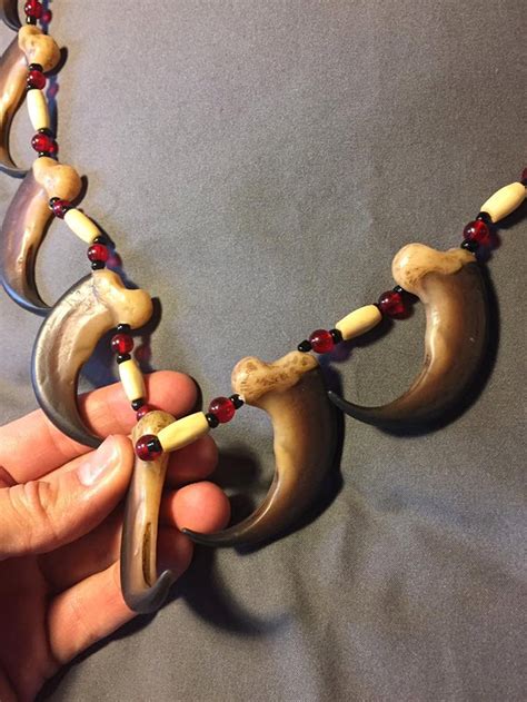 Black Bear claw necklace native american made with RESIN claw | Etsy