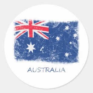 Australian Flag Stickers | Zazzle AU