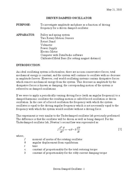 (PDF) Driven Damped Oscillator Lab MechII - DOKUMEN.TIPS