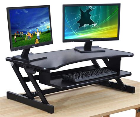 Standing Desk - The DeskRiser - Height Adjustable Sit Stand - Heavy Duty Supports up to 50 Lbs ...