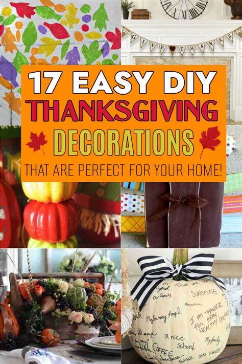 DIY Thanksgiving Decorations - One Crazy Mom