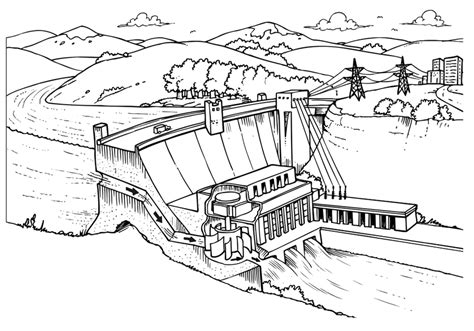 Diagram of a Hydroelectric Dam