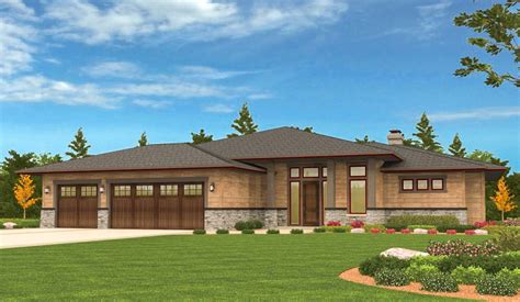 Prairie Ranch Home with Walkout Basement - 85126MS | Architectural Designs - House Plans