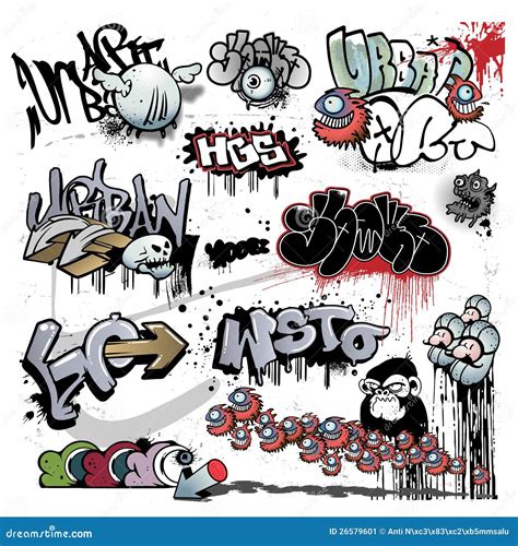 Graffiti Urban Style Poster With Skateboard And Brain Cartoon Vector | CartoonDealer.com #175566273