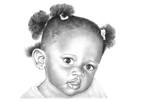 Pencil Portrait of Baby Girl | Pencil Sketch Portraits