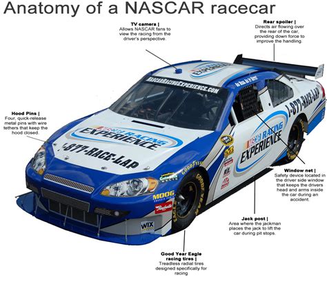 Anatomy Of A Nascar Race Car / At high speeds that helps keep the car from flipping if it spins ...