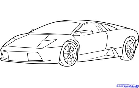 Super Car: How To Draw A Lamborghini Car Step By Step Easy