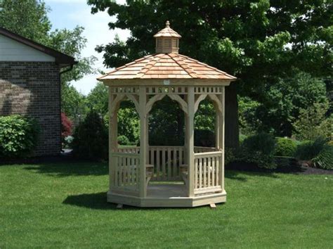 8' Octagon Gazebo With Benches | Pequea